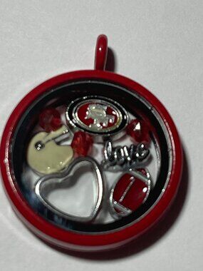San Francisco 49ers NFL Memory Charm Locket w/ 22 IN chain NEW